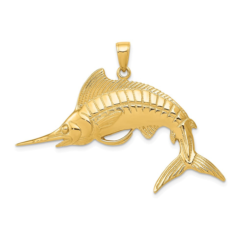 14k Marlin Pendant