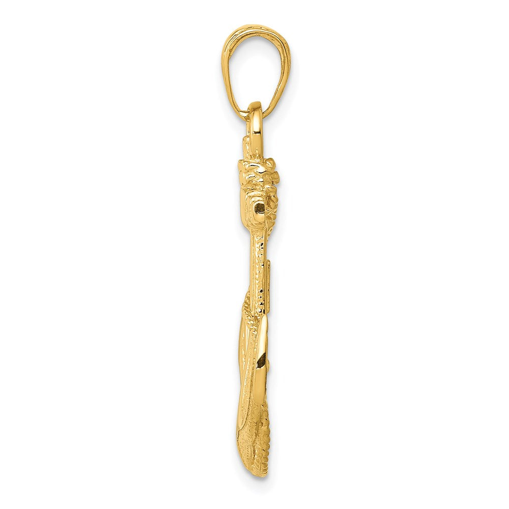 14k Anchor with Rope Pendant