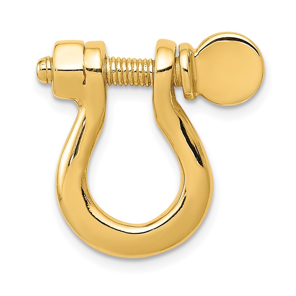 14K 3D Large Shackle Link Pendant