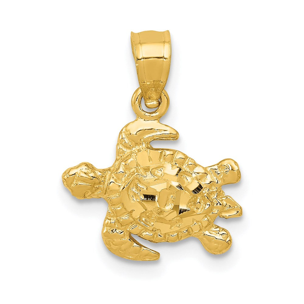 14K Turtle Pendant