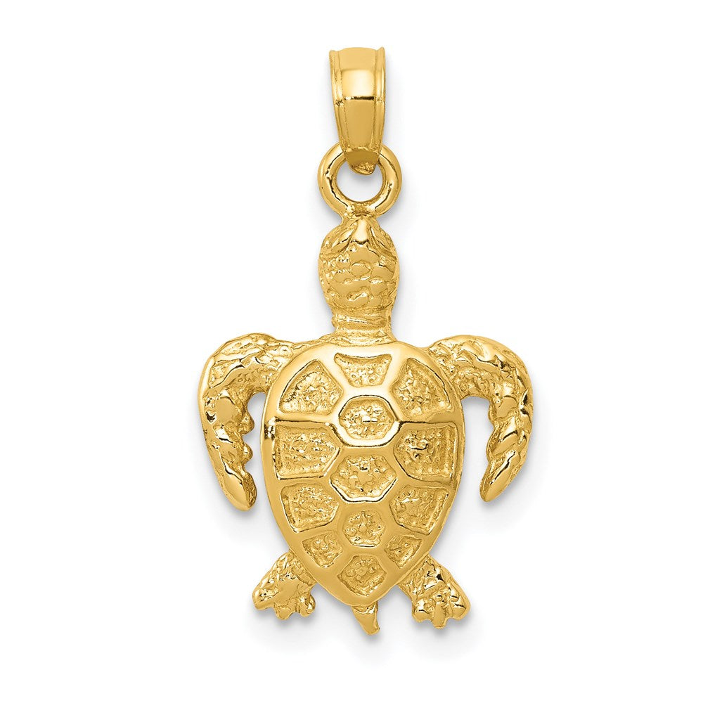 14K Sea Turtle Pendant