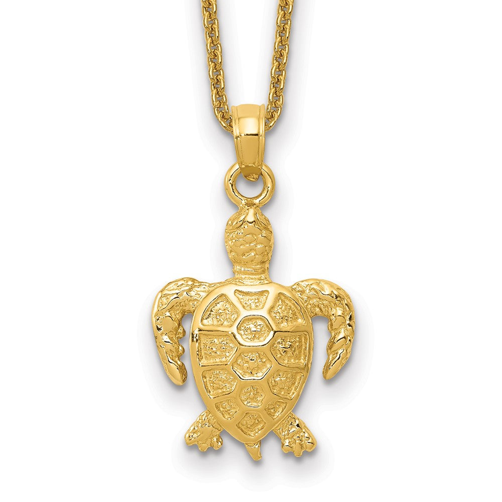 14k Sea Turtle Necklace