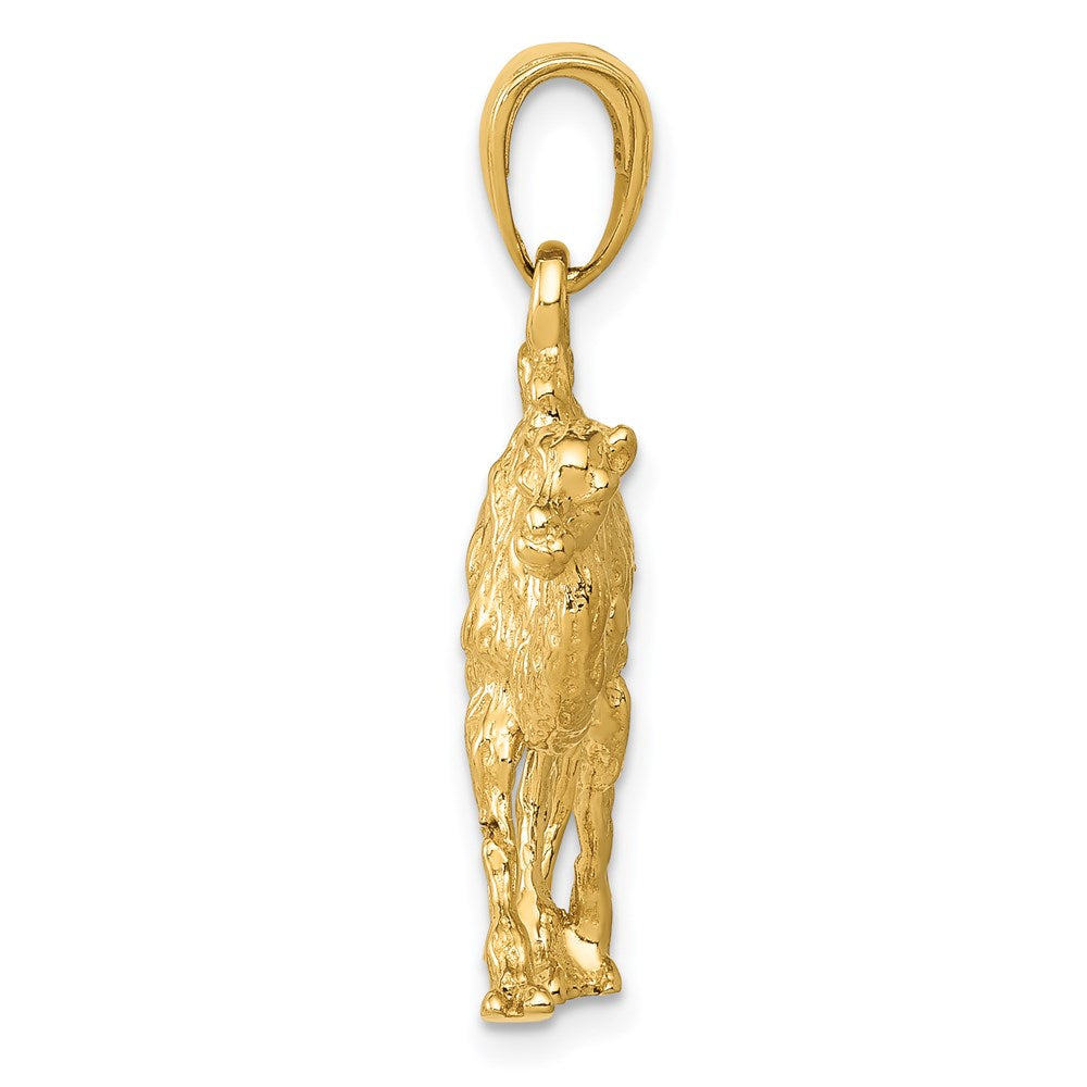 14k 3D Camel Pendant