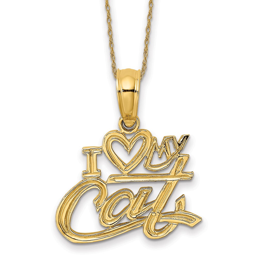 14k I HEART MY CAT Necklace