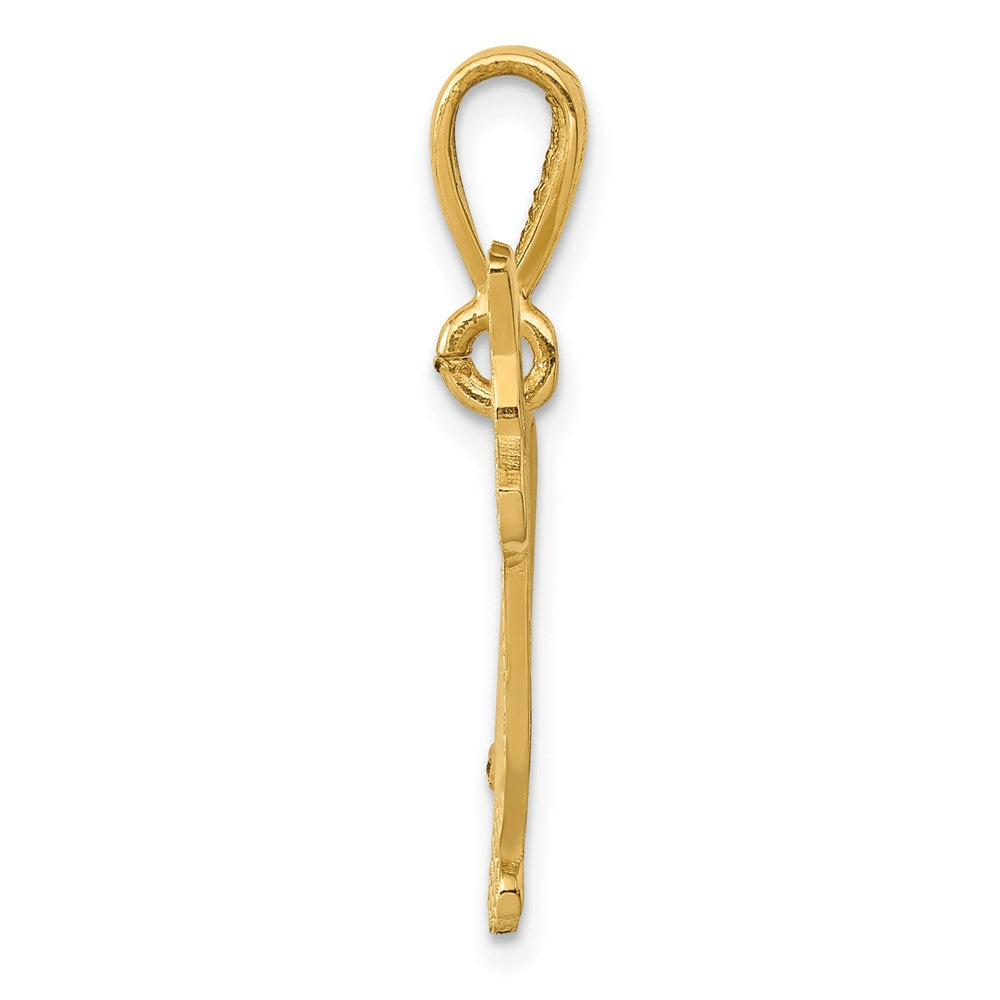 14k Textured Welsh Corgi Dog Pendant