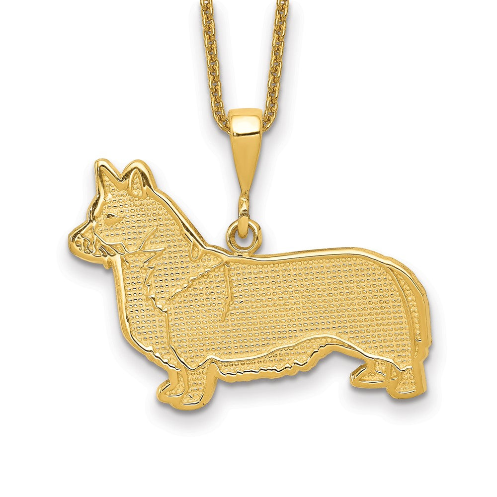 14k Welsh Corgi Necklace