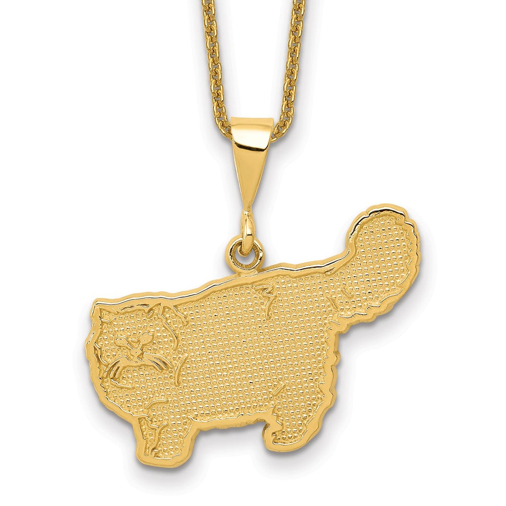 14k Persian Cat Necklace