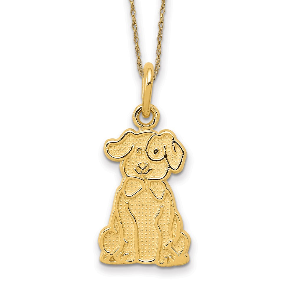 14k Puppy Necklace