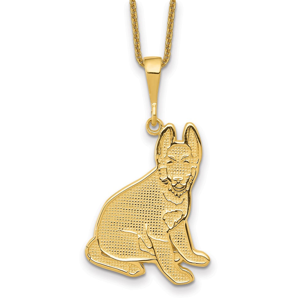 14k German Shepherd Necklace