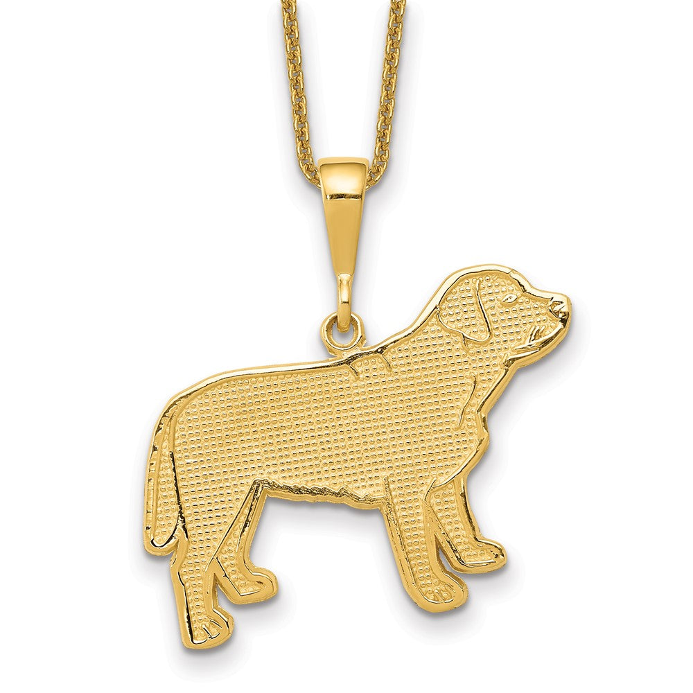 14k Labrador Dog Necklace