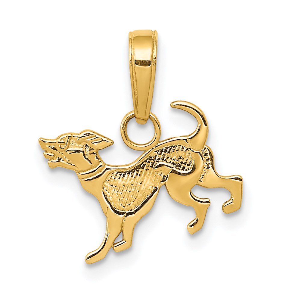 14k Dog Pendant