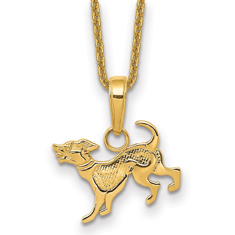 14k Dog Necklace