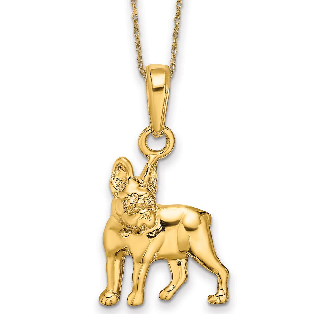 14k Boston Terrier Dog Necklace