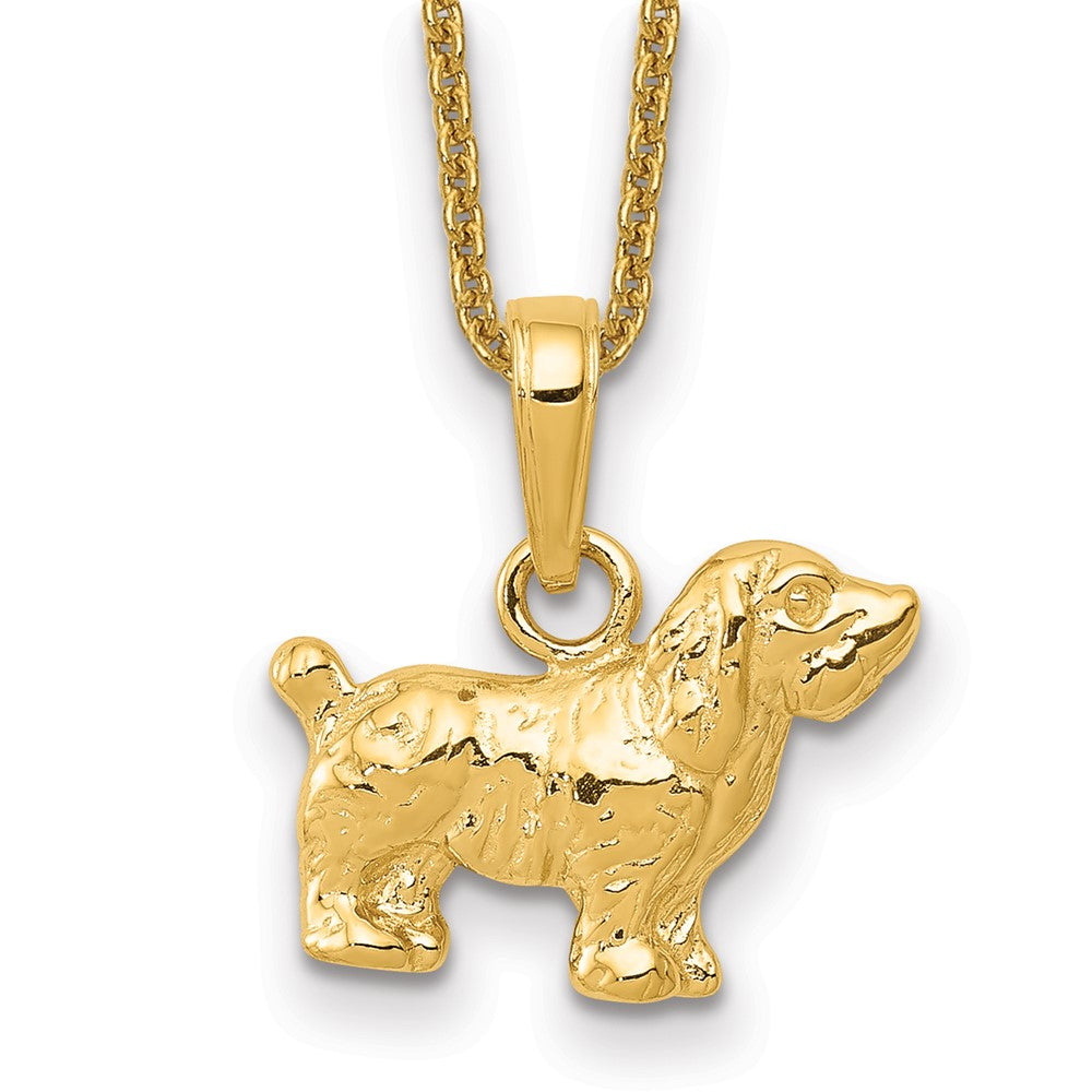 14k Cocker Spaniel Dog Necklace