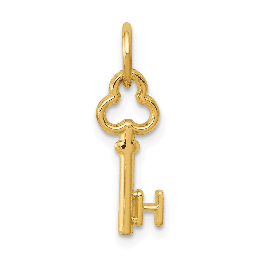 14k Key Letter H Initial Charm