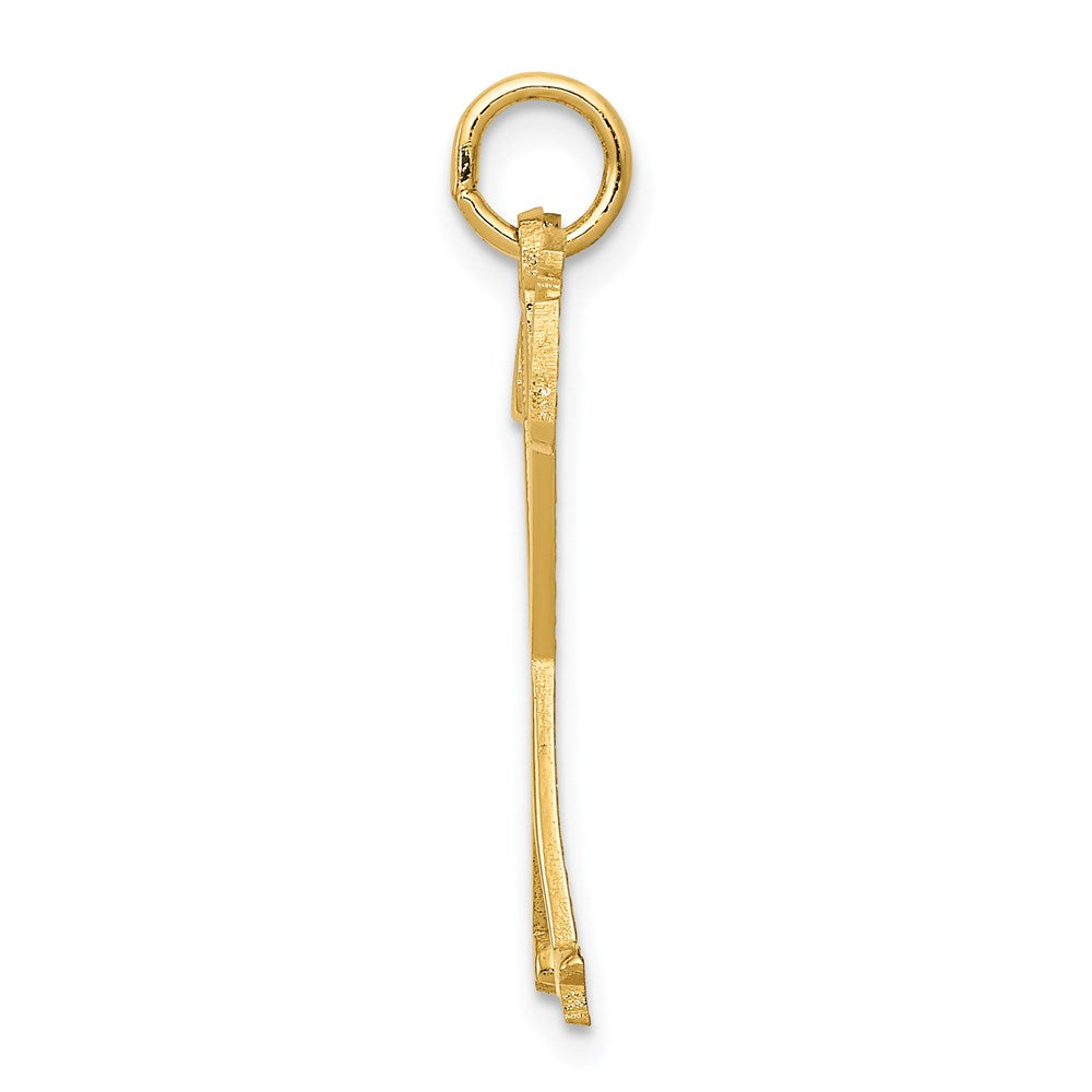 14k Ski Poles Charm