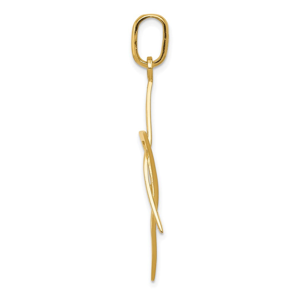 14k Elongated Star of David Pendant