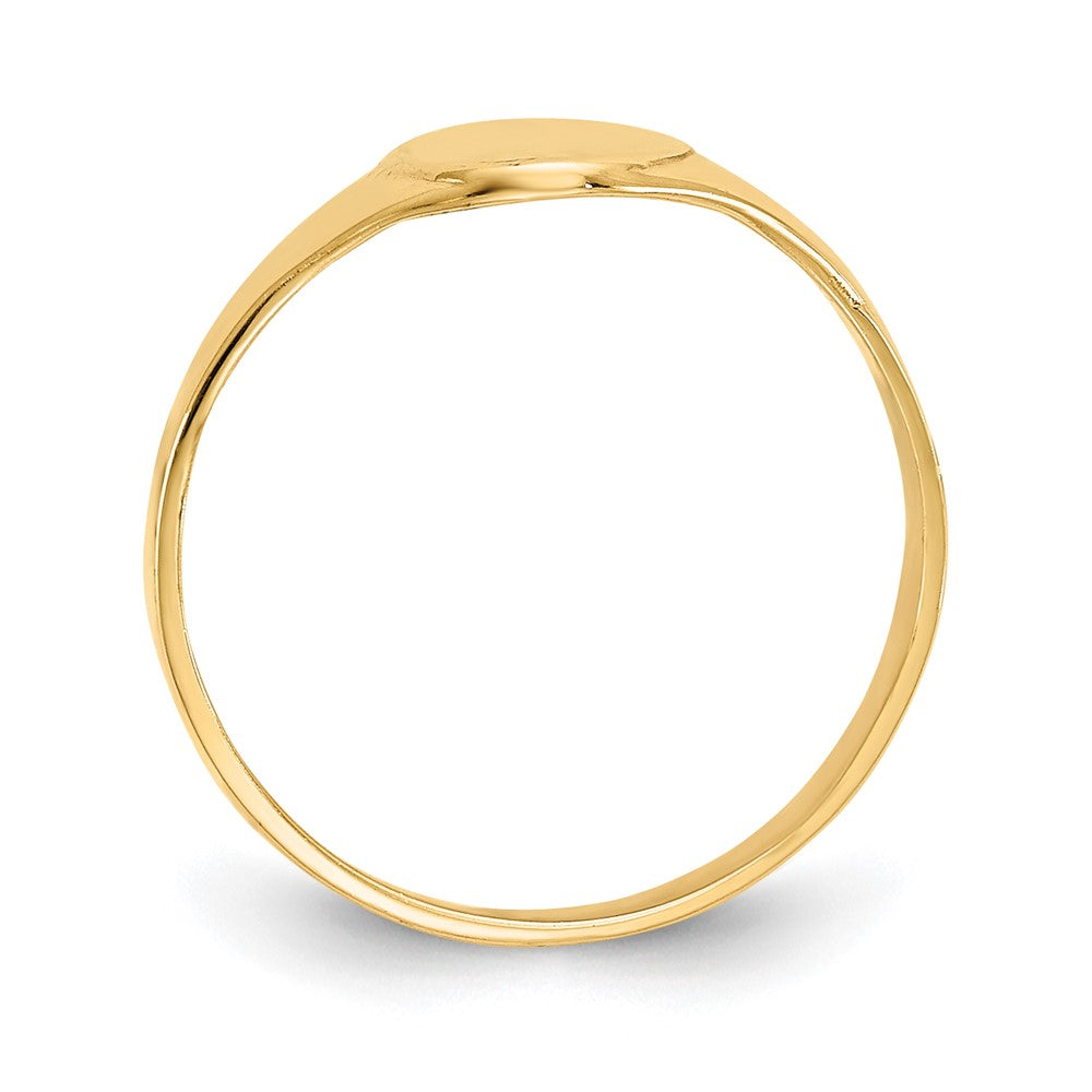 14k 5.0x Closed Back Size 1 Oval Signet Ring