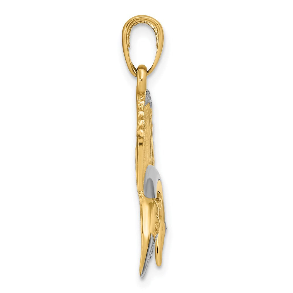 14K w/Rhodium Sailfish Pendant