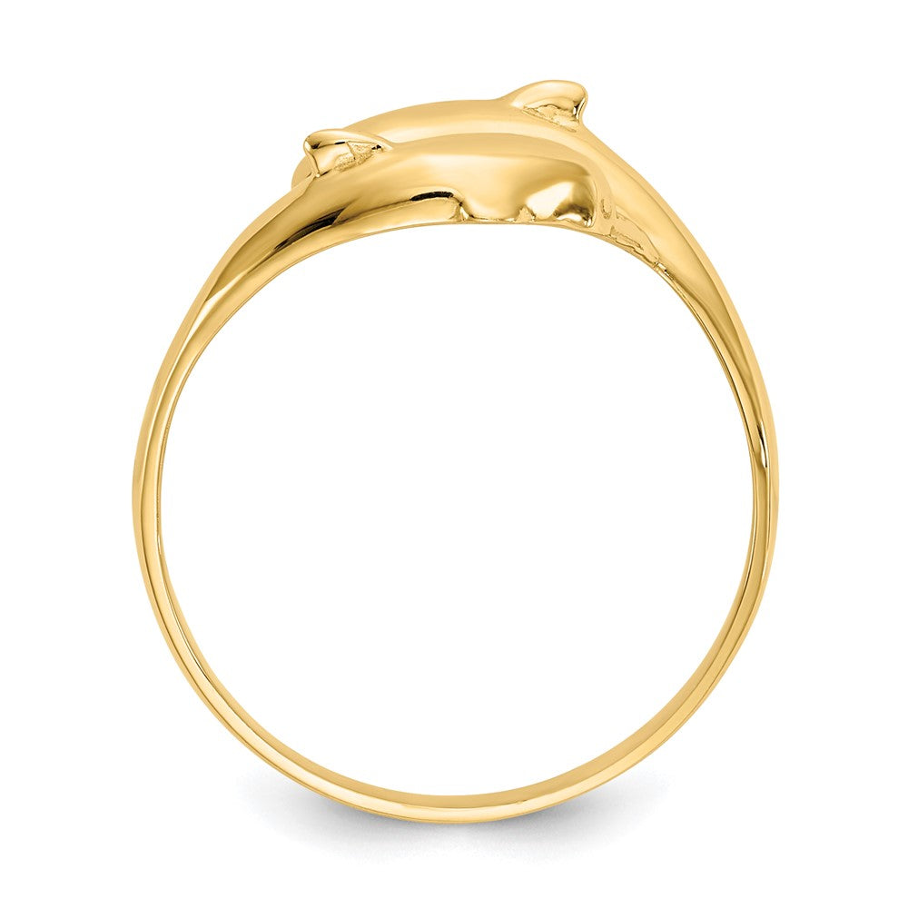 14K Double Dolphins Ring