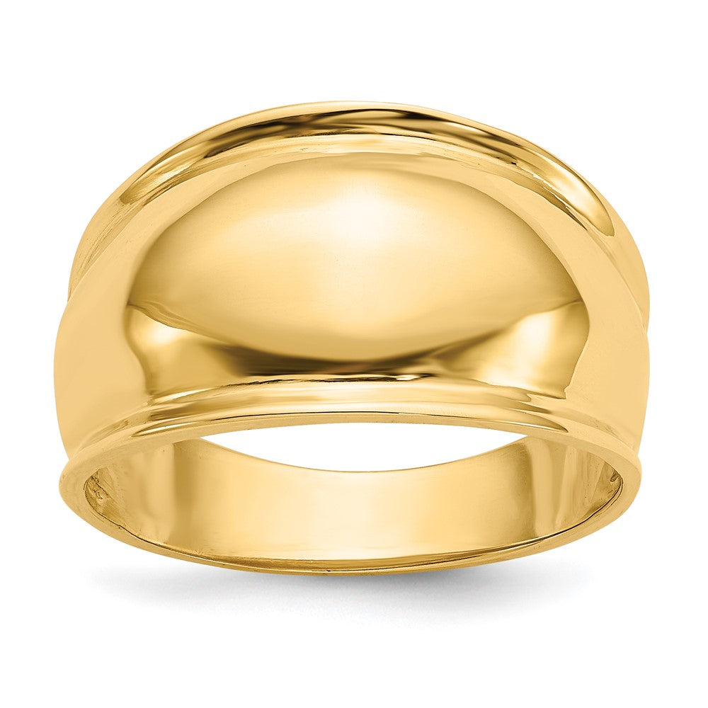 14K Ridge-edged Dome Ring