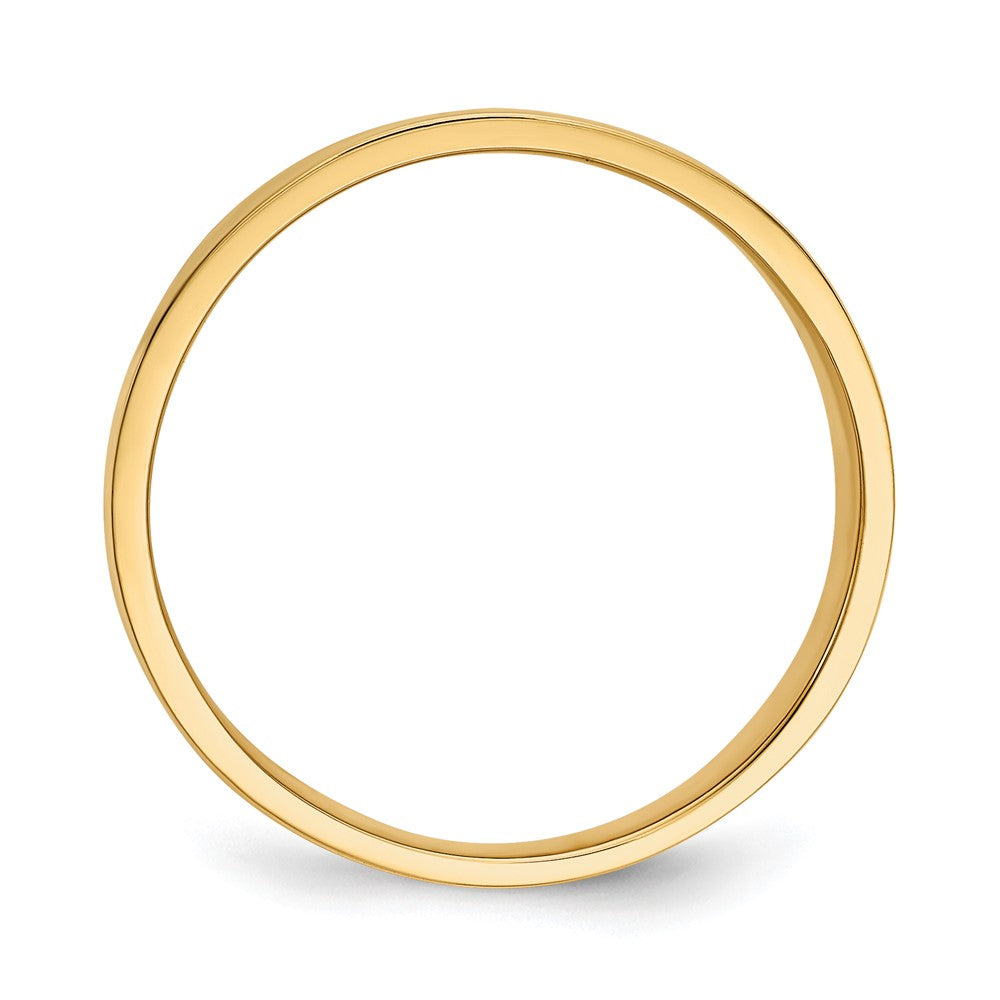 14K Flat-top Tapered Cigar Band Ring