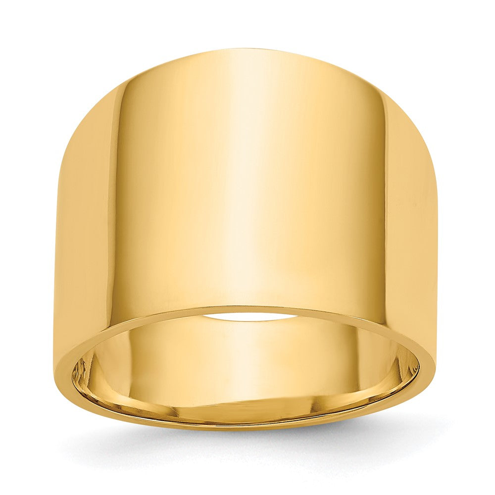 14K Flat-top Tapered Cigar Band Ring