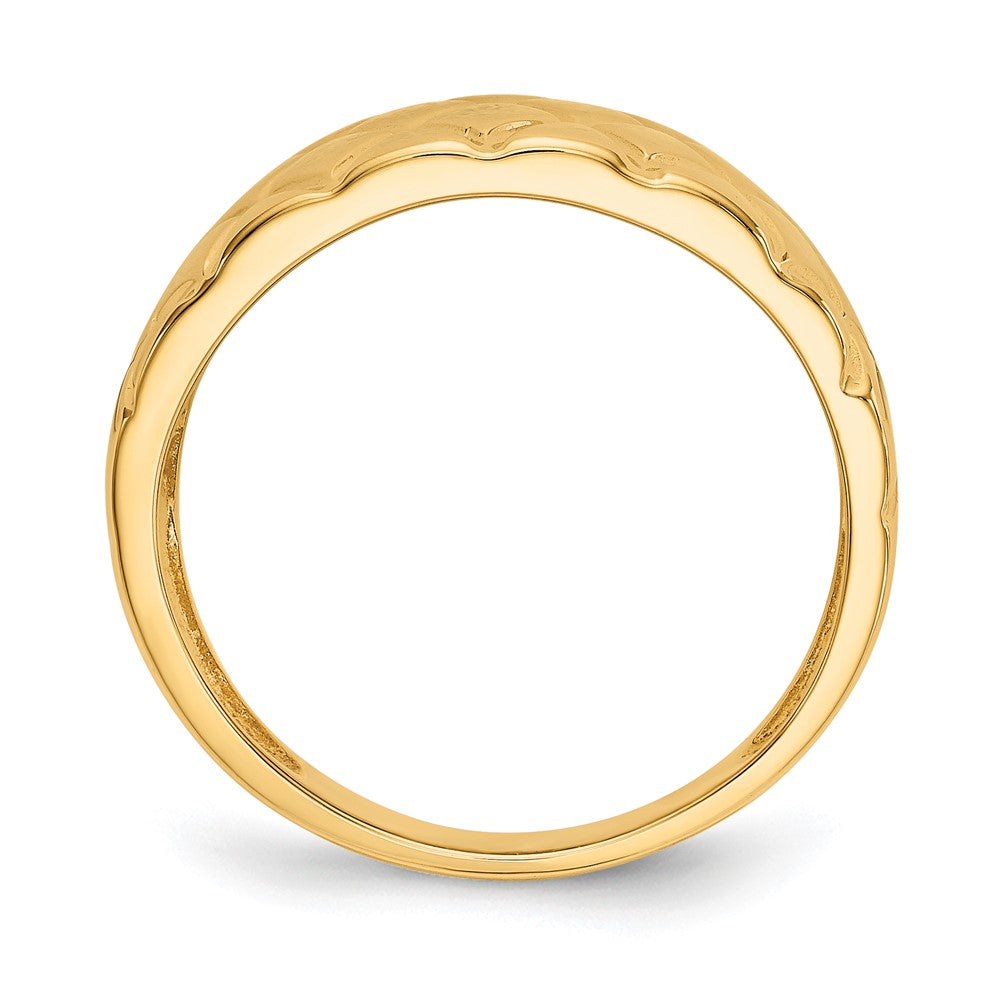 14K Marquise Pattern Dome Ring