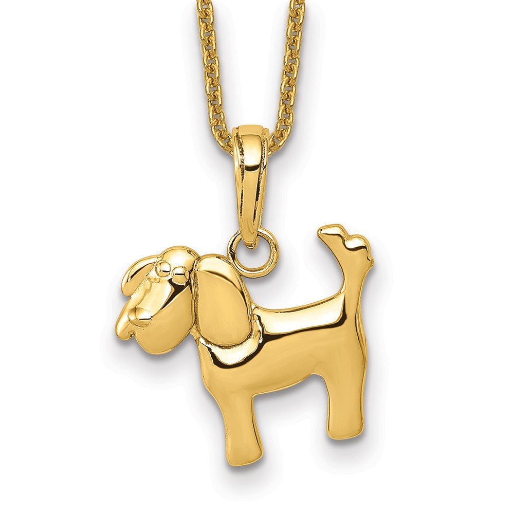 14k Polished Dog Necklace