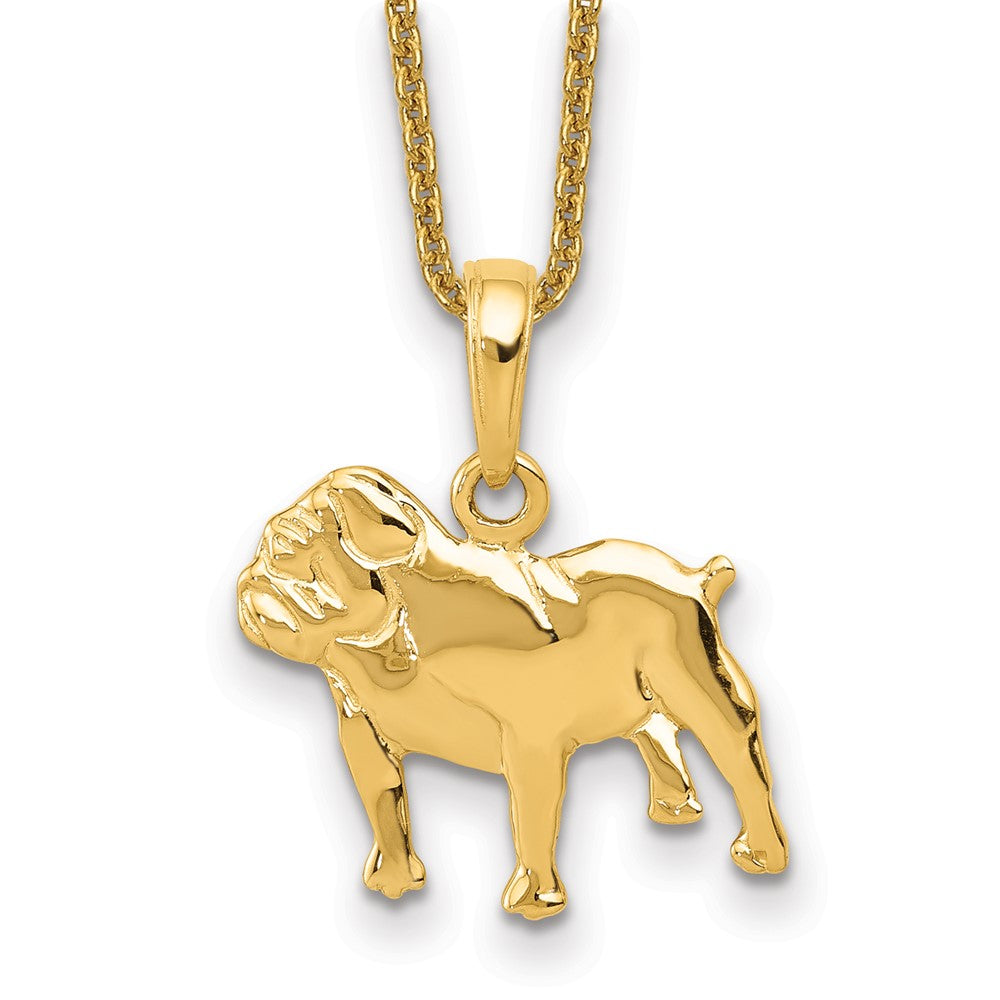 14k Bulldog Necklace