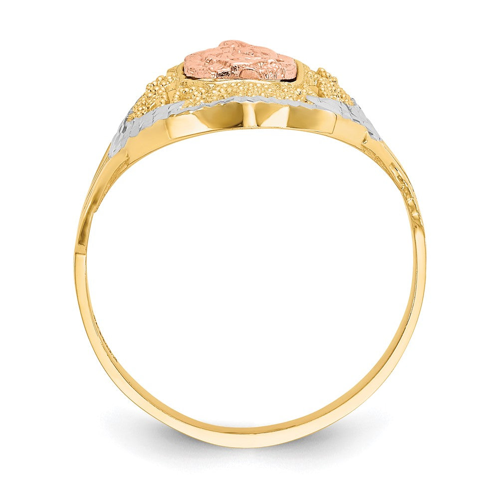 14K Two-tone w/White Rhodium Filigree Guadalupe Ring