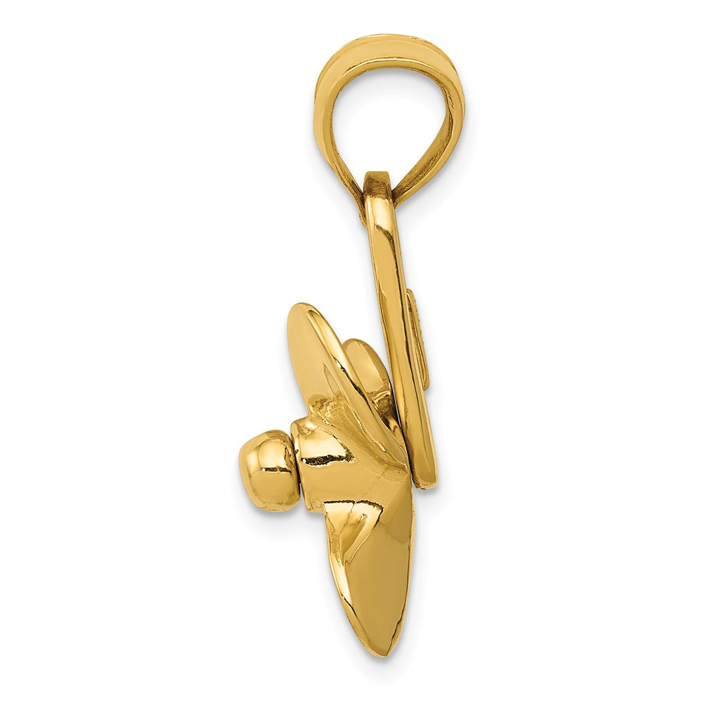 14k 3-D Moveable Blade Propeller Pendant