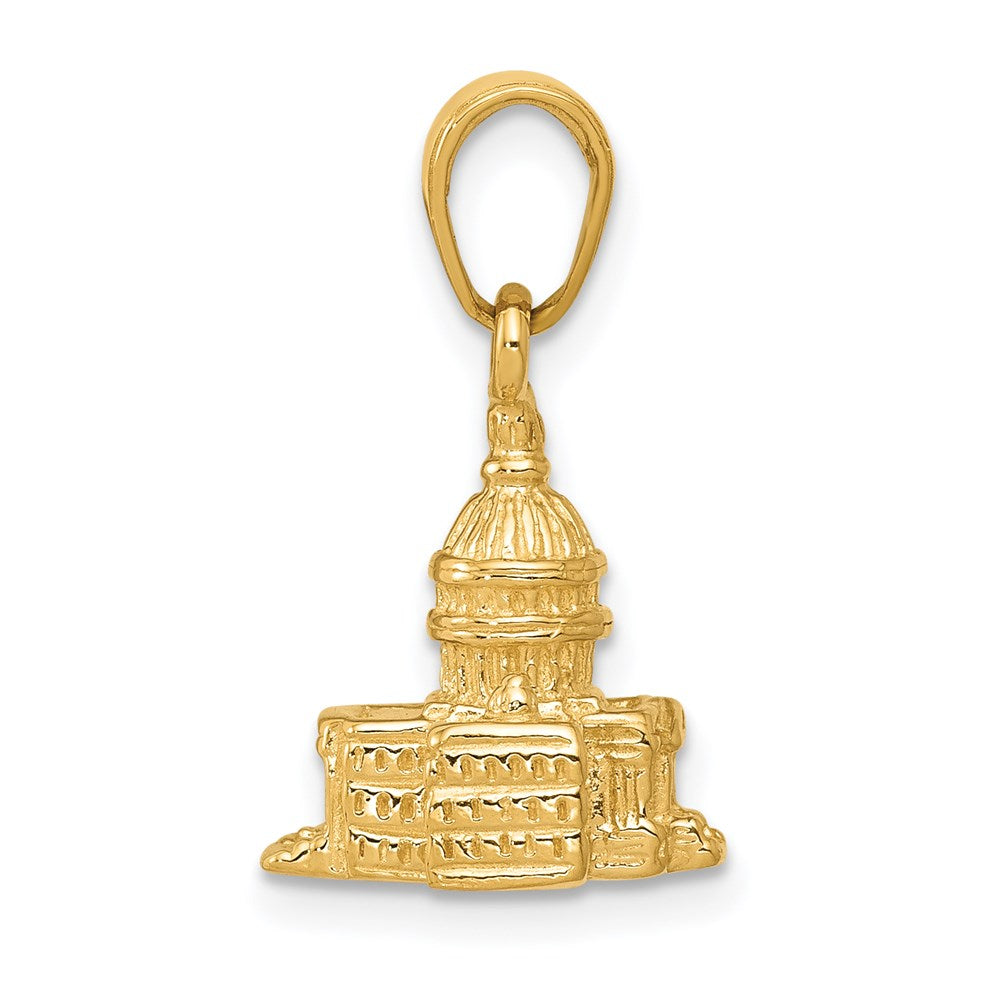 14k 3-D Washington D.C. Capital Building Pendant