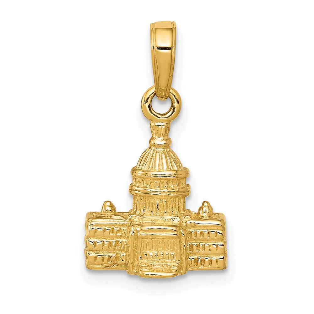 14k 3D Washington D.C. Capital Building Pendant