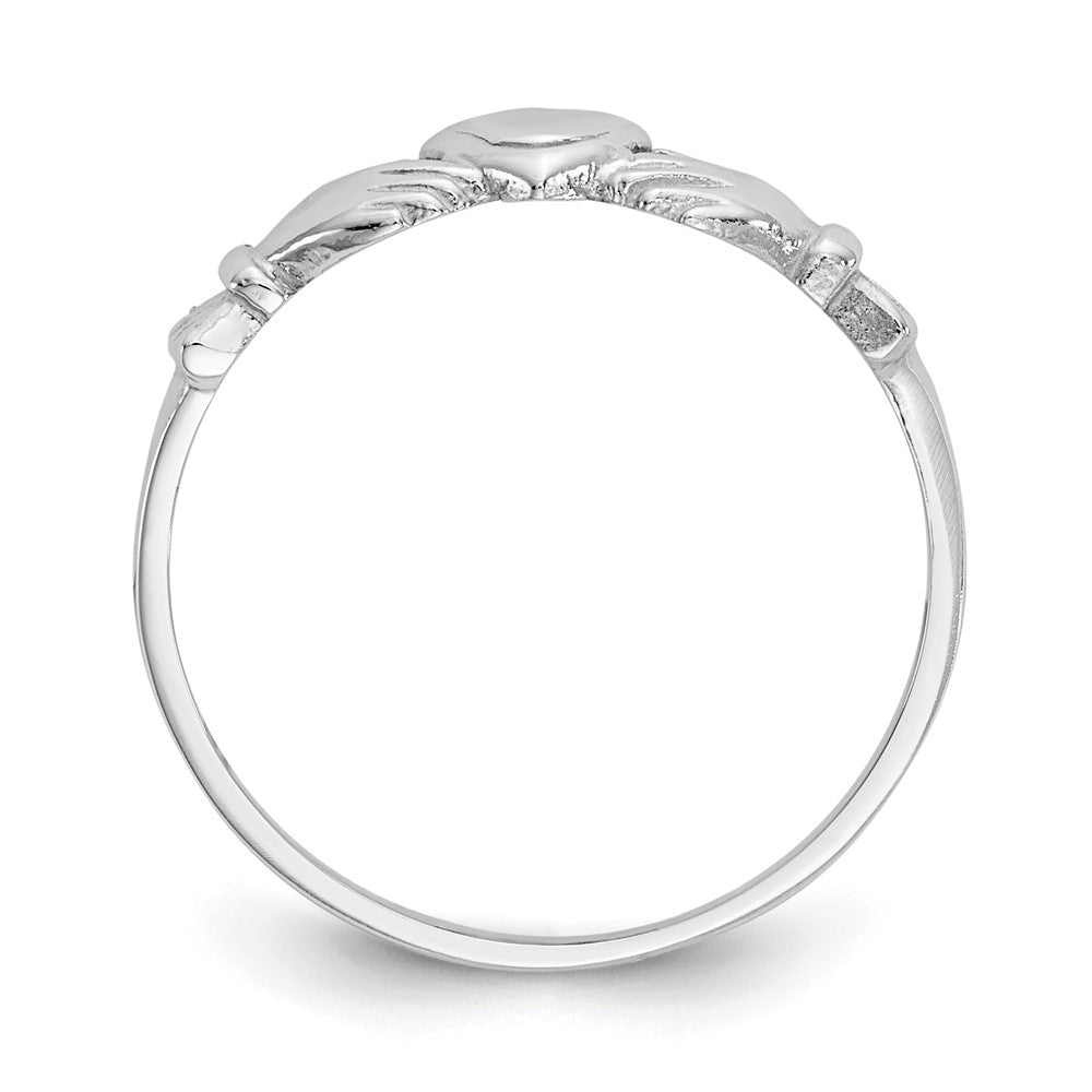 14k White Gold Size 4 Claddagh Ring