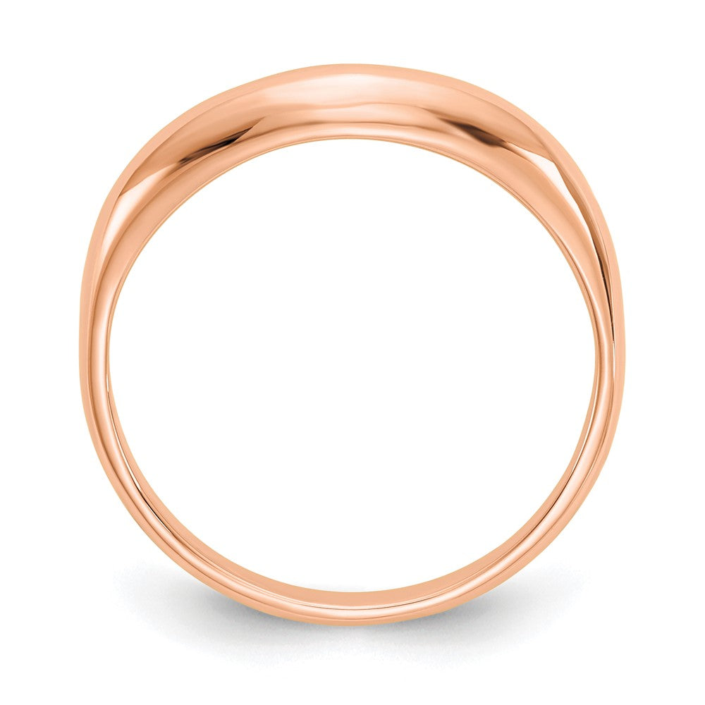 14k Rose Gold Polished Stackable Wave Ring