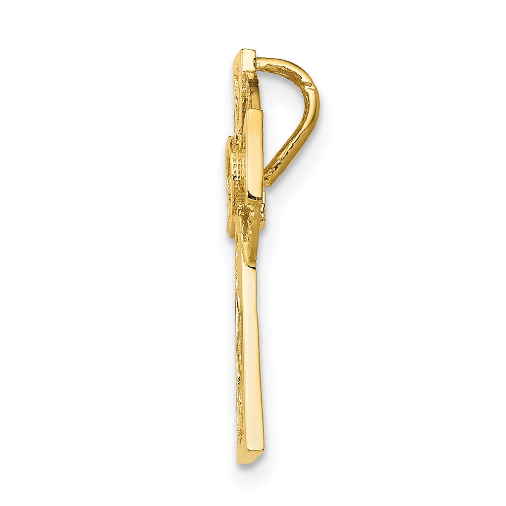 14k Polished Celtic Cross Slide