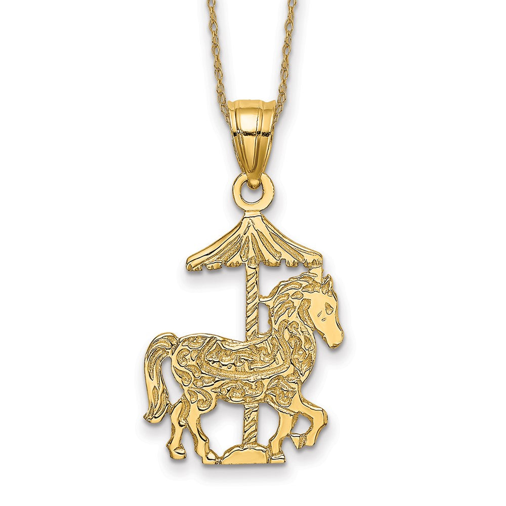 14k Carousel Horse Necklace