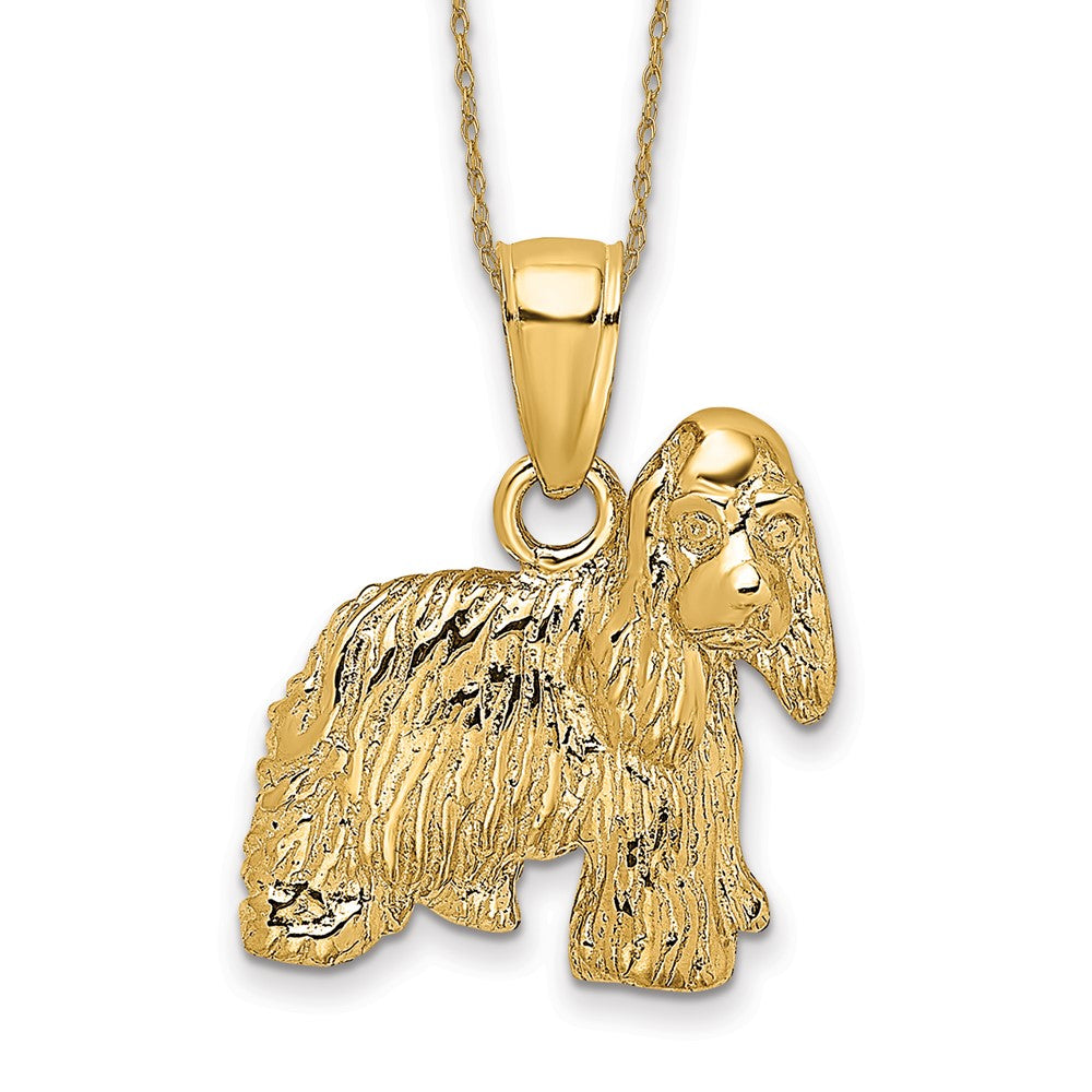 14k Cocker Spaniel Dog Necklace