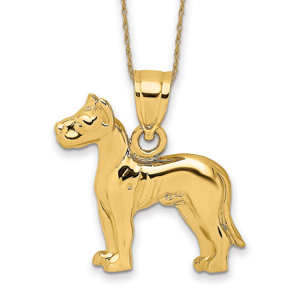 14k Great Dane Dog Necklace