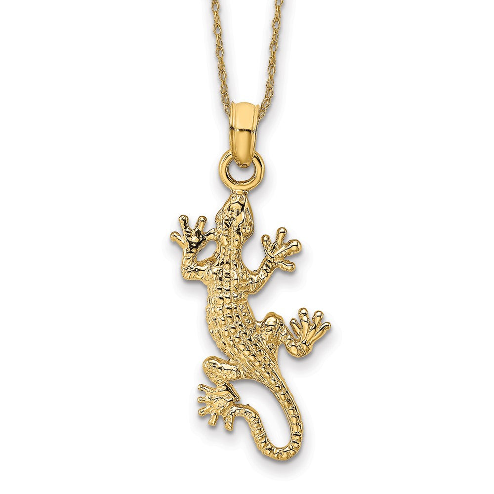 14k Lizard Necklace