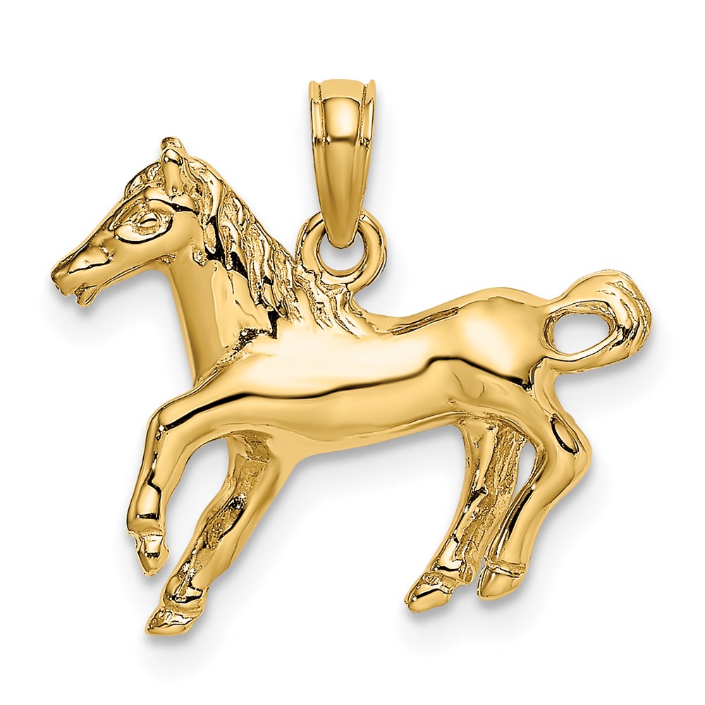 14K Galloping Horse Charm