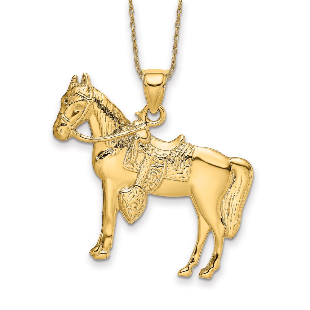 14k Horse with Saddle Necklace