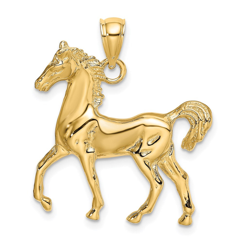 14K Polished Horse Charm