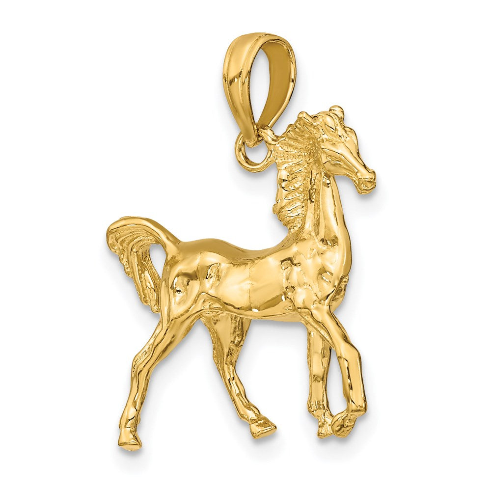 14k 3-D Horse Necklace