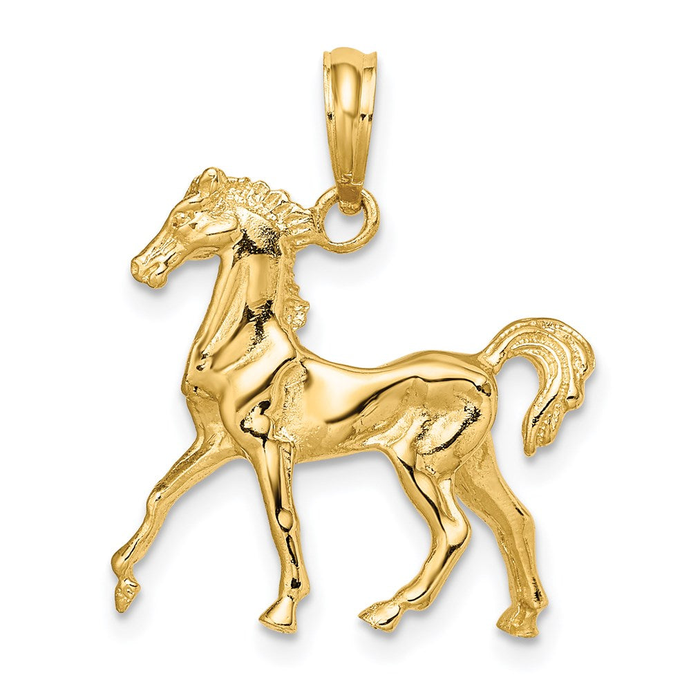 14K 3-D Horse Charm