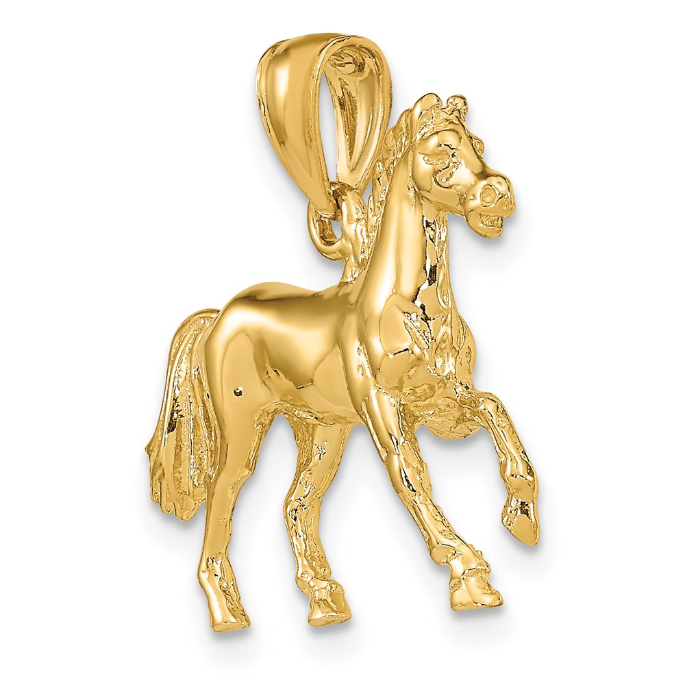 14k 3-D Horse Necklace