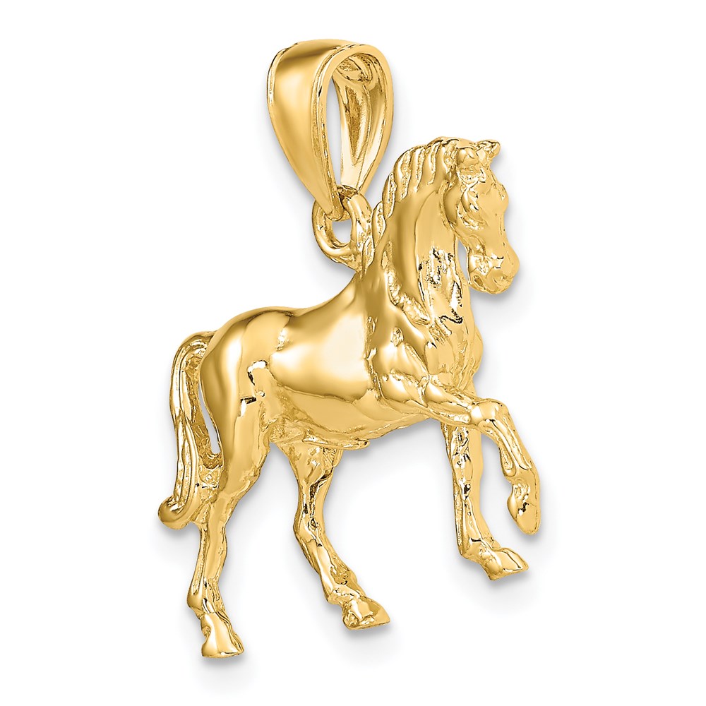 14k 3-D Horse Necklace