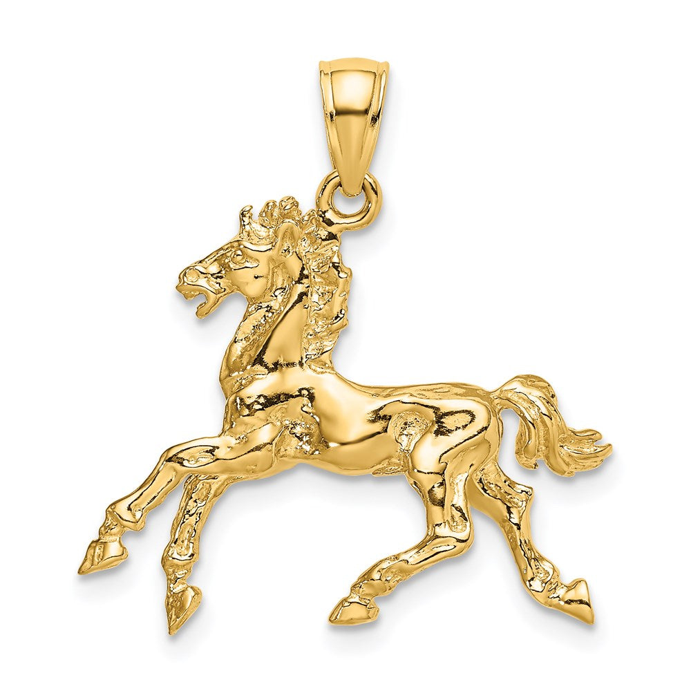 14K 3-D Horse Trotting Charm