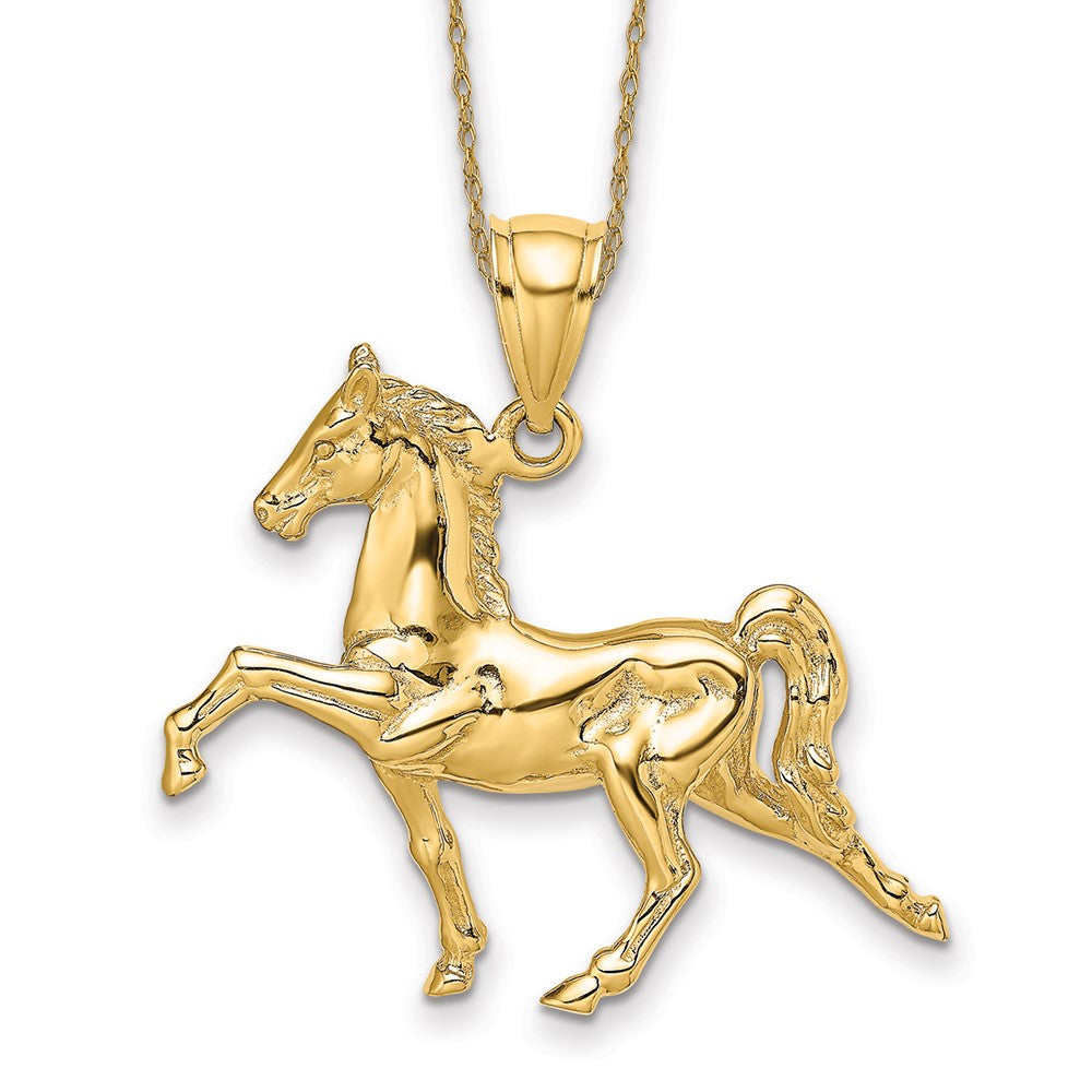 14k 3-D Tennessee Walking Horse Necklace